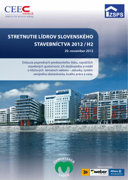 Stretnutie lídrov SlovenSkého Stavebníctva 2012 / h2