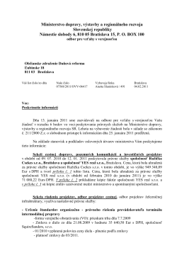 List z Ministerstva - poskytnutie informácií zo 04.02.2011