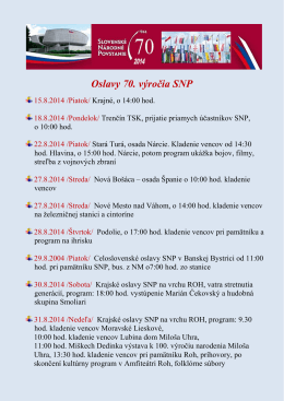 Oslavy 70. výročia SNP
