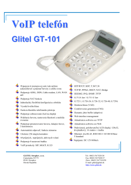 VoIP telefón - GLITEL Stropkov, sro