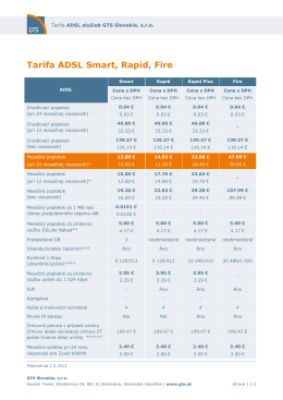 Tarifa ADSL Smart, Rapid, Fire