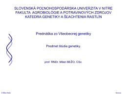 Bez nadpisu - Slovenská poľnohospodárska univerzita v Nitre