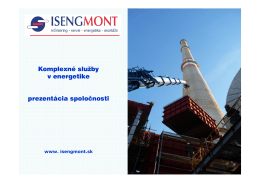 prezentácia spoločnosti isengmont - Iseng