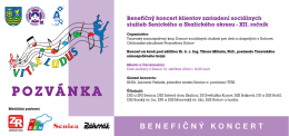 Benefičný koncert klientov zariadení sociálnych služieb