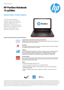 PC Consumer Notebook features - HP