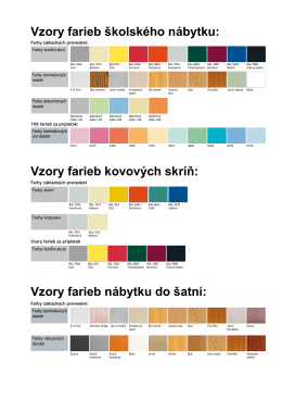 Vzory farieb nábytku do šatní
