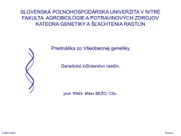 Bez nadpisu - Slovenská poľnohospodárska univerzita v Nitre