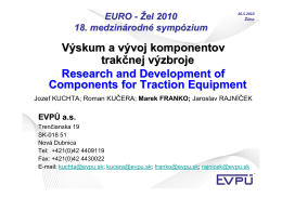 Research and Development Components of Traction - EURO