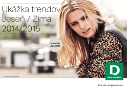 Ukážka trendov Jeseň / Zima 2014/2015