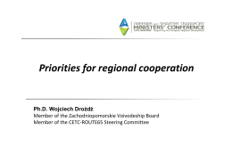Priorities for regional cooperation
