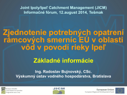 AGRICULTURAL POLICY - Joint Ipoly Catchment Management