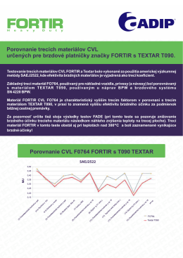 FORTIR_srovnání třecích materiálů FORTIR a TEXTAR T090