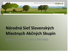 Národná Sieť Slovenských Miestnych Akčných Skupín
