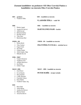 Zoznam kandidátov na poslancov OZ Obce