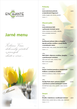 Jarné menu