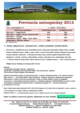 Prevencia osteoporózy 2014