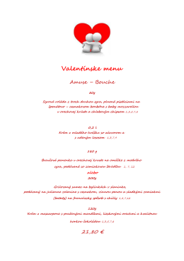 Valentínske menu