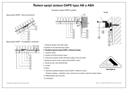 Řešení spojů izolace DAPE typu AB a ABA