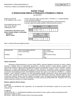 Drevo (MPRV SR) 1-01 - Štatistický úrad SR