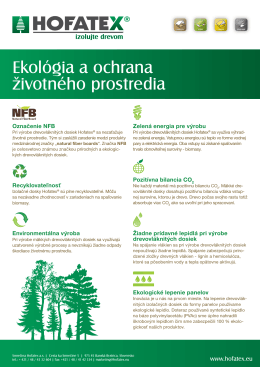 Ekológia a ochrana životného prostredia
