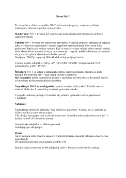 Návod pre 510-T (PDF) - cigaretaelektronicka.sk