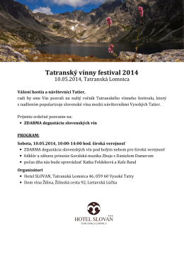 Tatranský vínny festival 2014