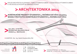 ARCH/TEKTONIKA 2014 - Spolok architektov Slovenska