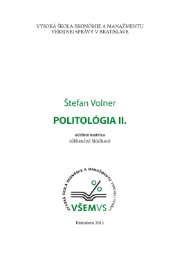 POLITOLÓGIA II.