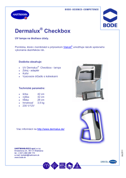 Dermalux check box - UV lampa pro školící účely