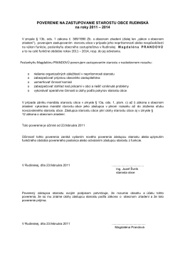 Poverenie zástupcu starostu zo dňa 23.2.2011 (pdf)