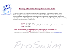 Zimn plaveck kemp ProSwim 2015