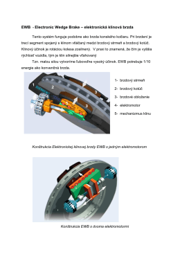 EWB - Electronic Wedge Brake – elektronická klinová brzda
