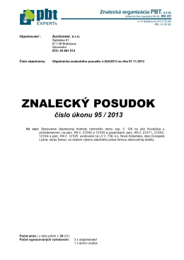 ZNALECKÝ POSUDOK