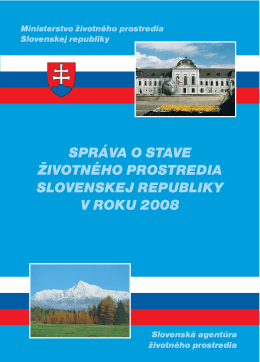Správa o stave ŽP Slovenskej republiky v roku 2008