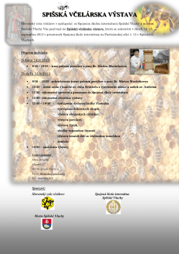 Spišská včelárska výstava [PDF]
