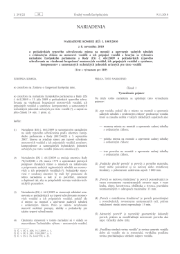 Nariadenie Komisie (EÚ) č. 1003/2010 z 8. novembra 2010 o