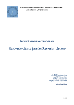 ŠkVP 20122013 - Súkromná stredná odborná škola ekonomická