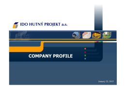 IDO HUTNY PROJEKT Company Presentation