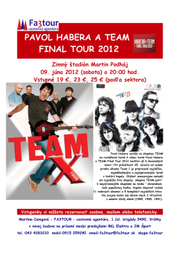PAVOL HABERA A TEAM FINAL TOUR 2012 Zimný