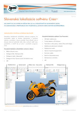Slovenská lokalizácia softvéru CreoTM