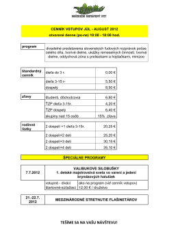 cenník júl-august 2012
