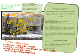 Stredná zdravotnícka škola Strečnianska 20 850 07 Bratislava