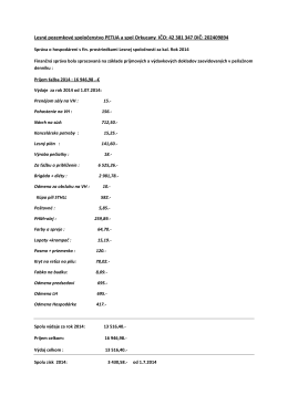 Finančná správa za rok 2014 od 01.07.2014