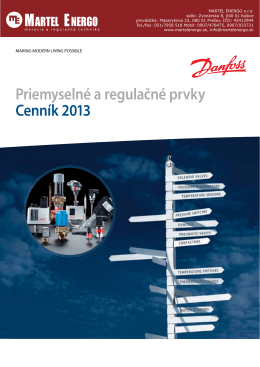 Priemyselné a regulačné prvky Cenník 2013