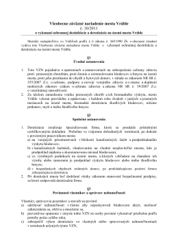 Všeobecne záväzné nariadenie mesta Vráble č. 10/2011