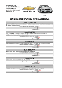 doplnky CRUZE.pdf - Chevrolet Košice