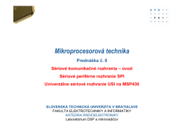 Mikroprocesorová technika - Laboratórium DSP a mikroradičov