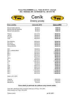 Ceník - faulhammer.cz