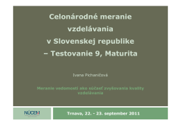 Celonárodné meranie vzdelávania v Slovenskej republike