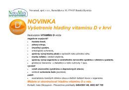 vyšetrenie hladiny vitamínu D